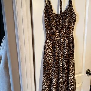 XL VIXEN BY MICHELINE PITT LEOPARD SWING DRESS